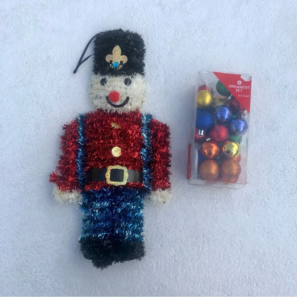 Vintage Nutcracker Christmas Tound Balls Ornaments holiday decor Soldier